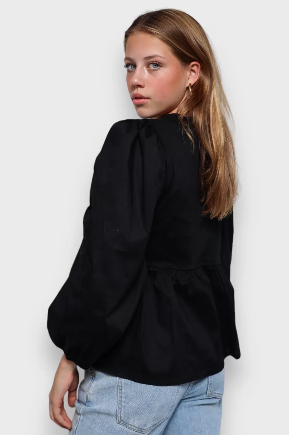 Hot Meet Me There Angel Blouse Black