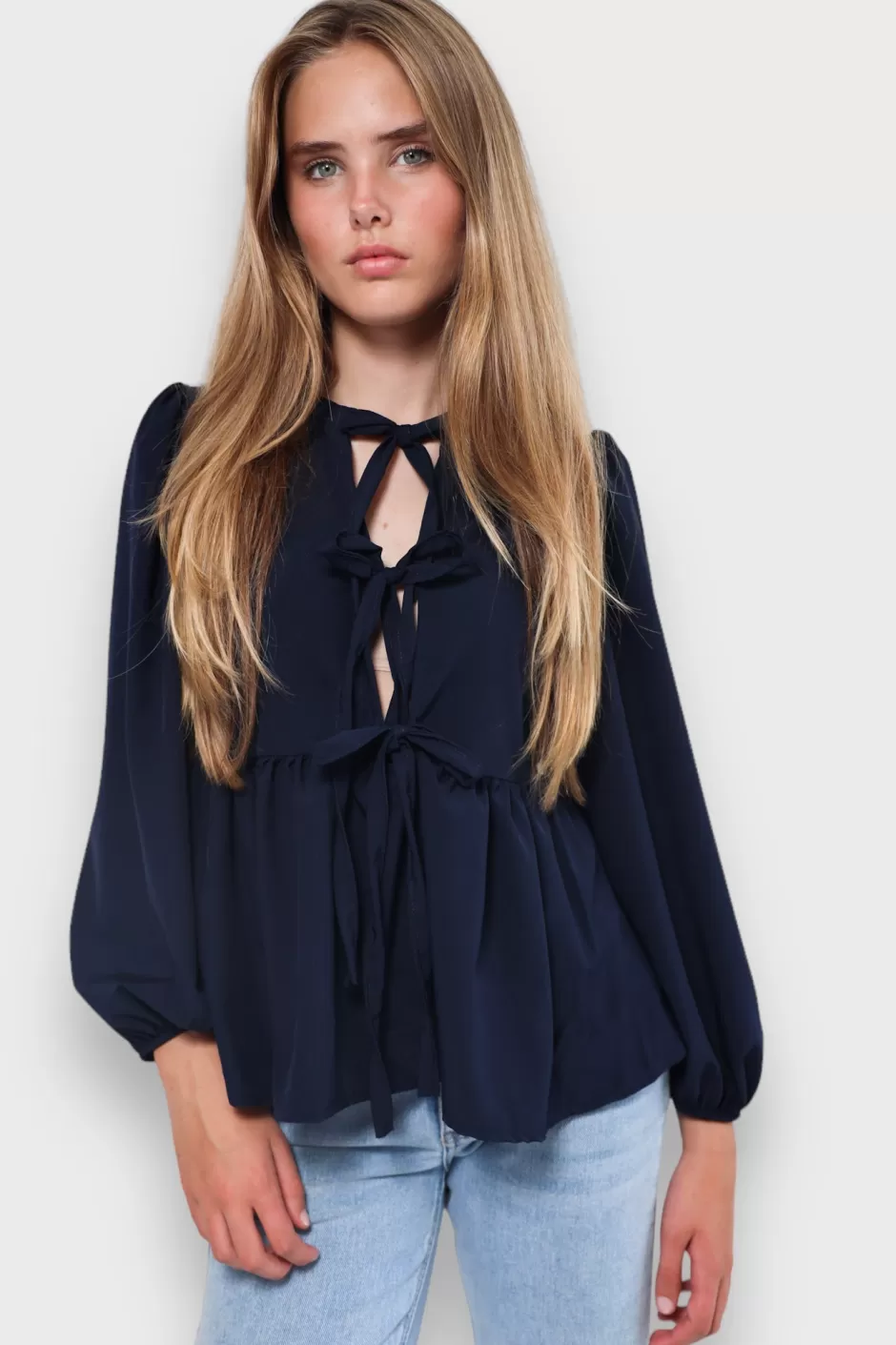 Online Meet Me There Angel Blouse Navy