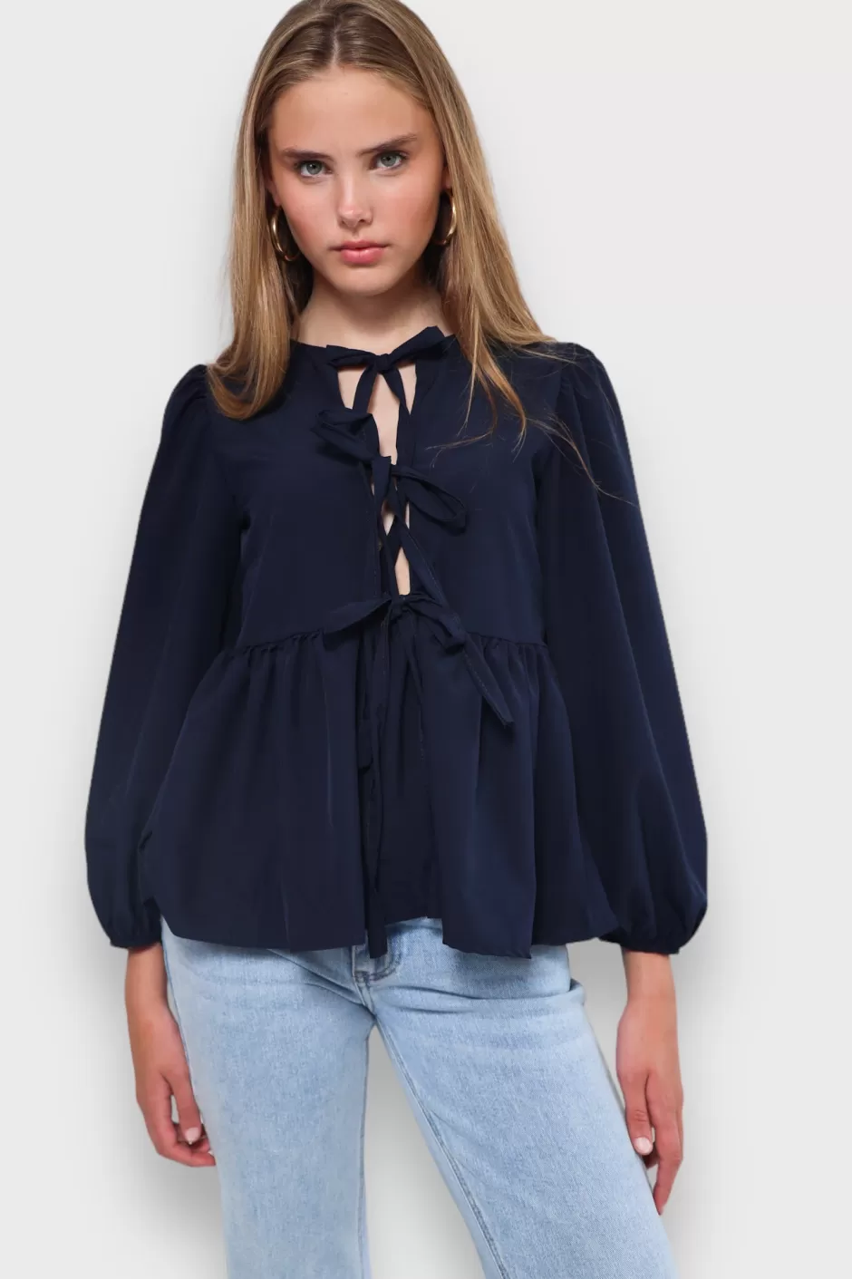 Online Meet Me There Angel Blouse Navy