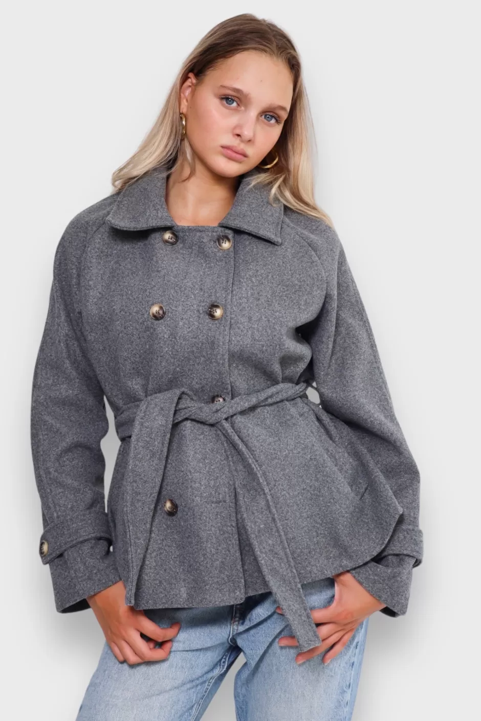 Cheap Meet Me There Auttie Coat Grey