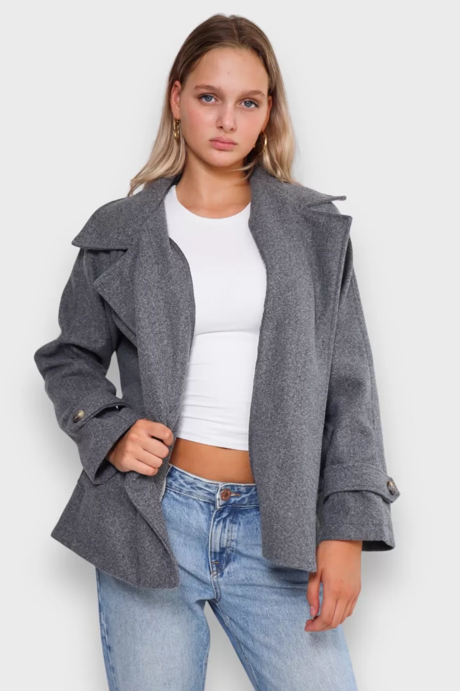 Cheap Meet Me There Auttie Coat Grey