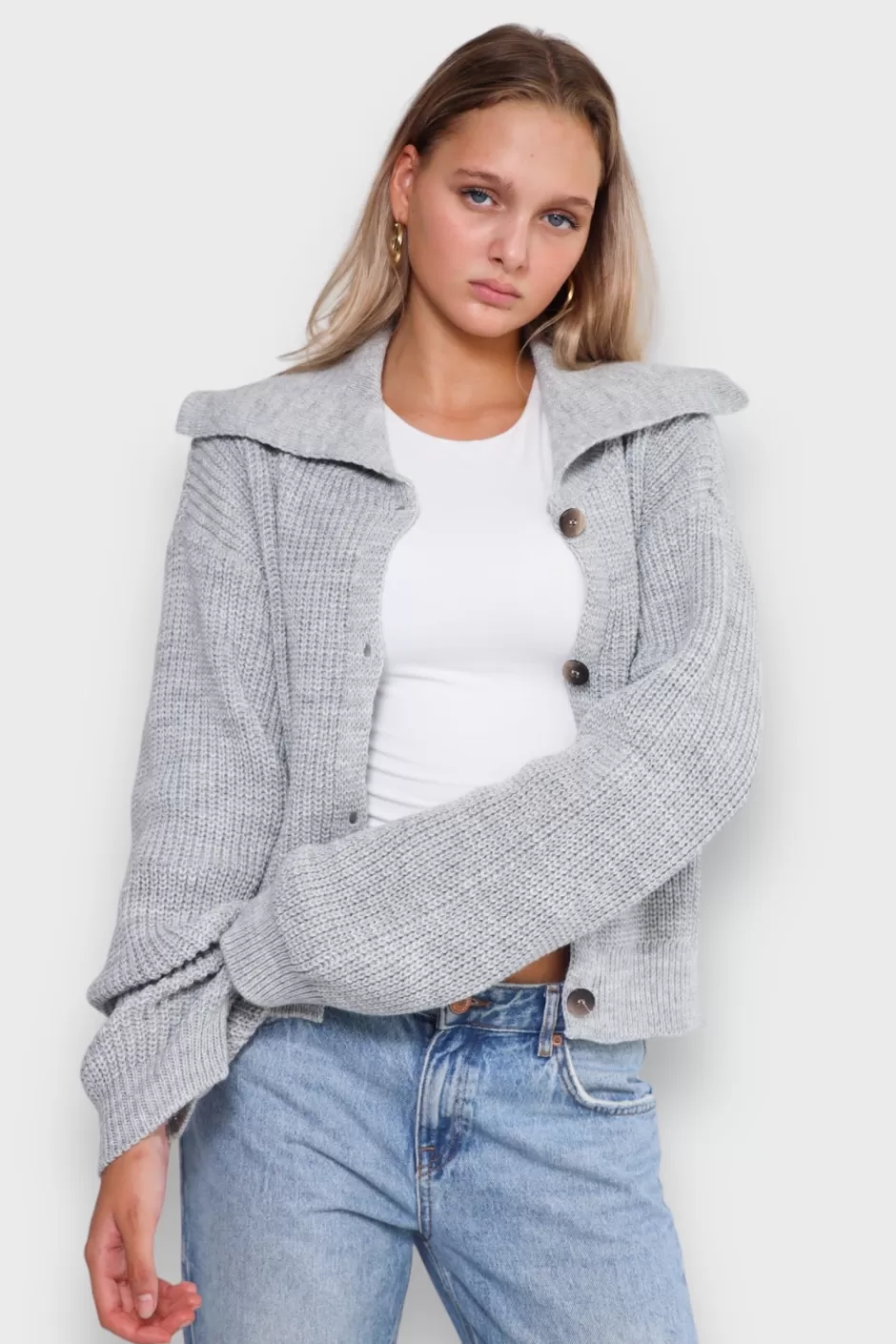 Cheap Meet Me There Cardigan Grey