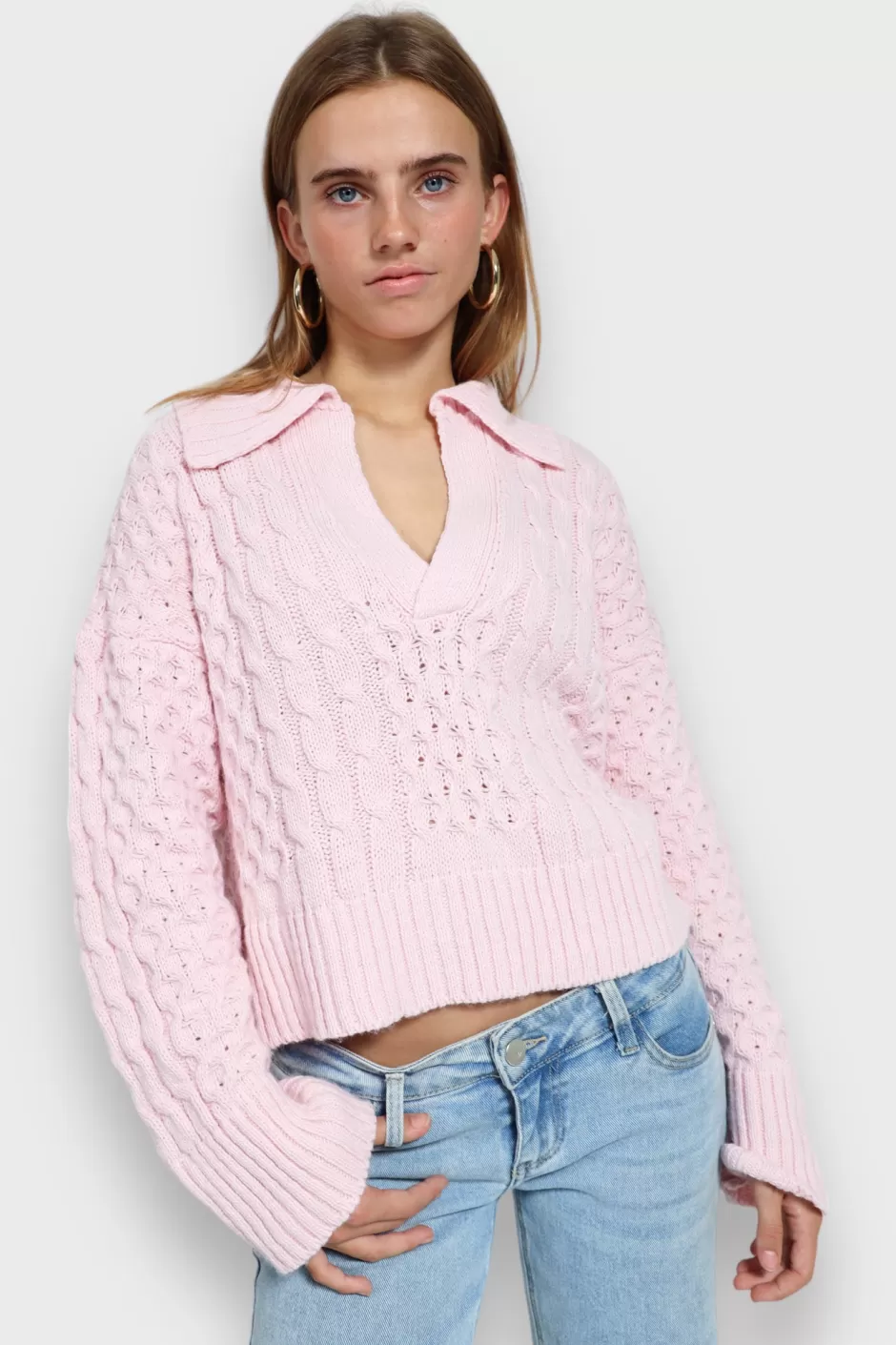 Best Sale Meet Me There Chunky Knit Pink