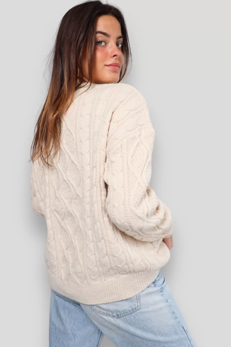 New Meet Me There Cozy Knit Beige