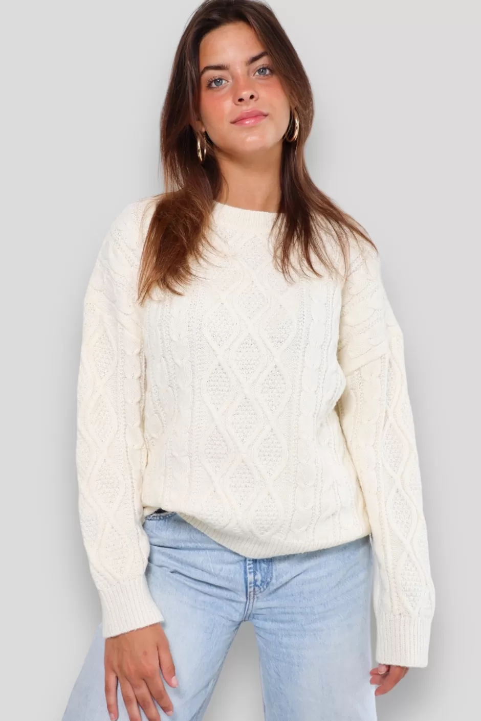 Best Meet Me There Cozy Knit White