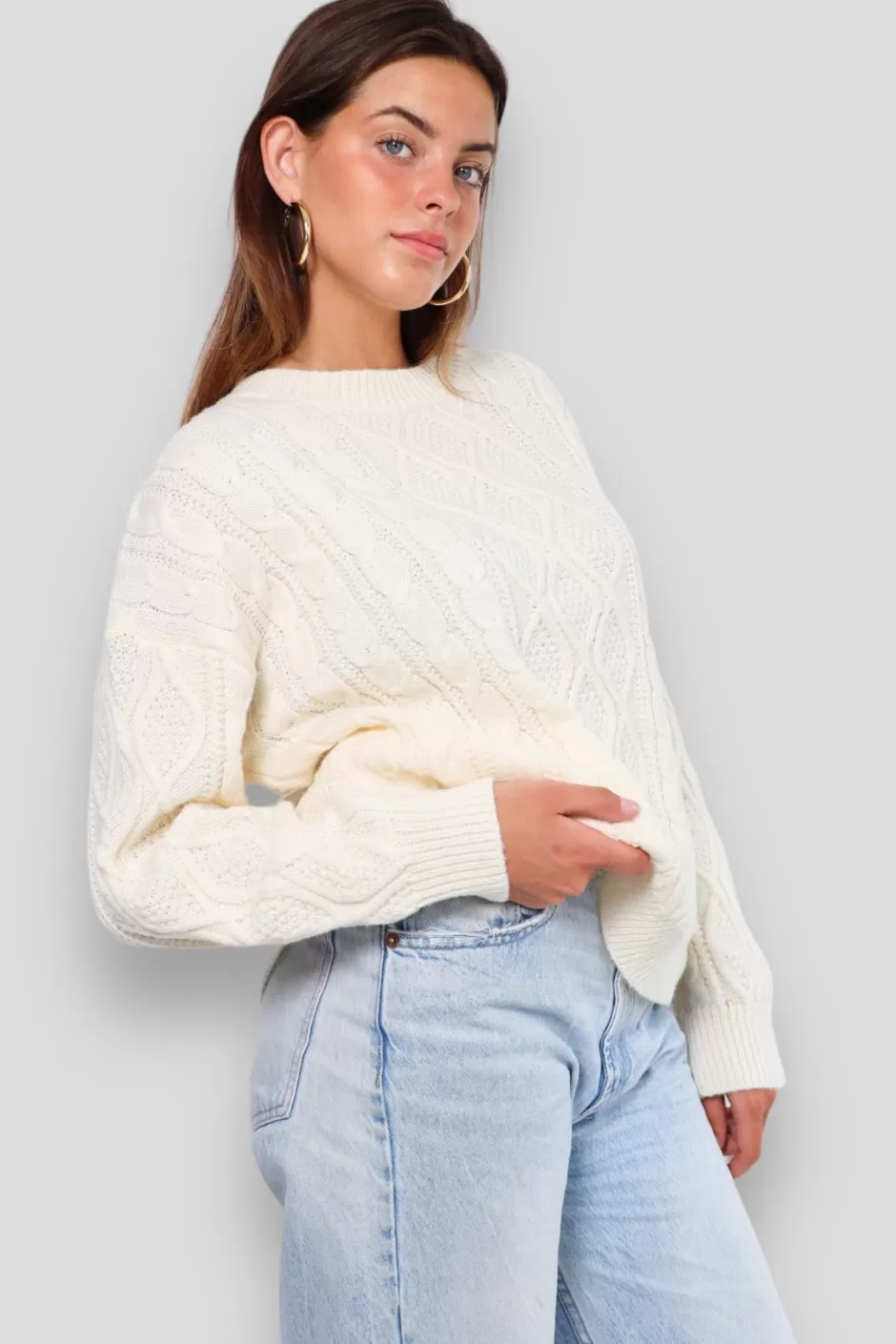 Best Meet Me There Cozy Knit White