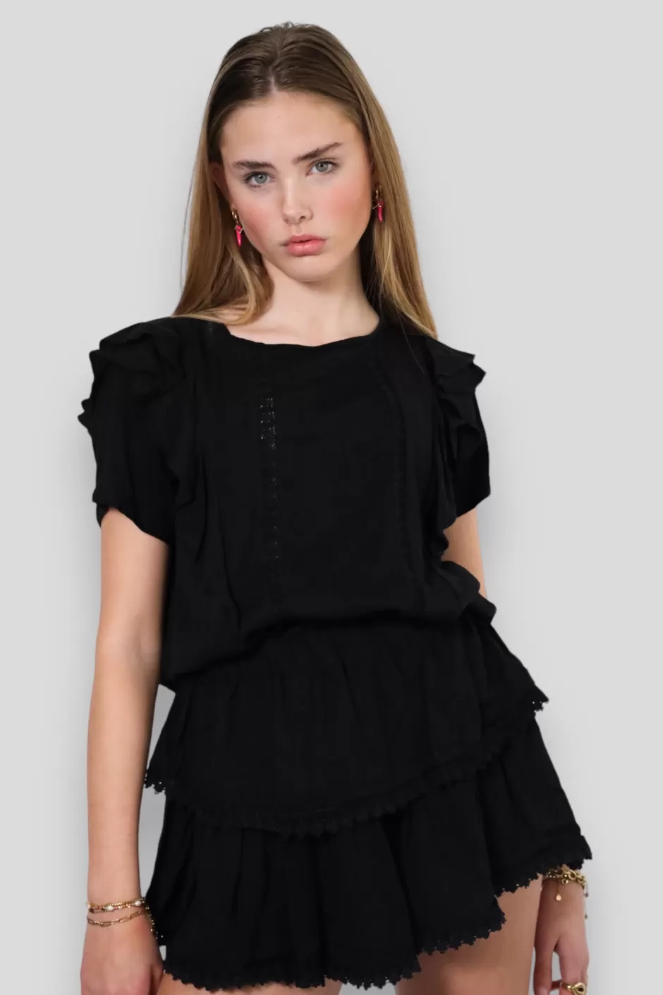 Cheap Meet Me There Daylight Blouse Black