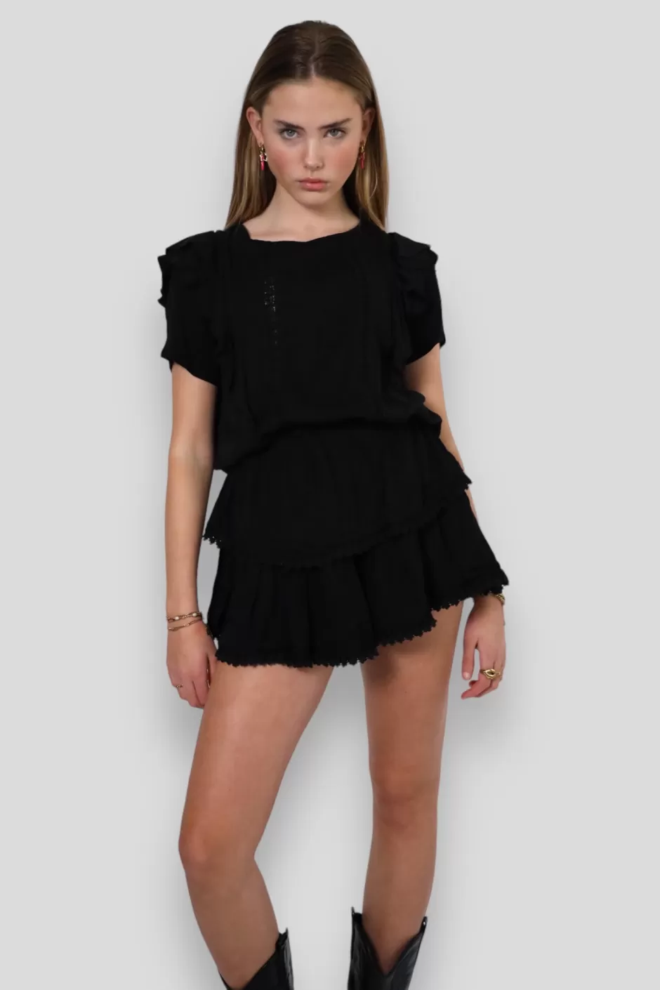 Cheap Meet Me There Daylight Blouse Black