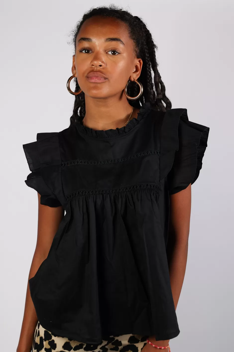 Sale Meet Me There Dreamy Blouse Black