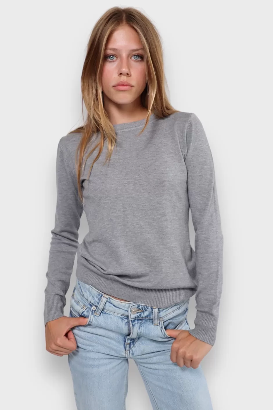 Hot Meet Me There Essential Sweater Gray