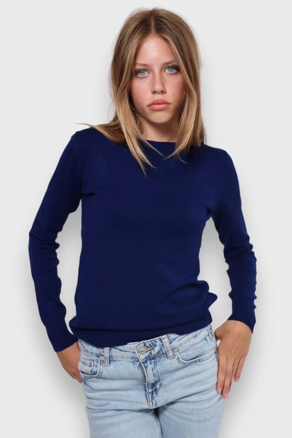 Shop Meet Me There Essential Sweater Navy