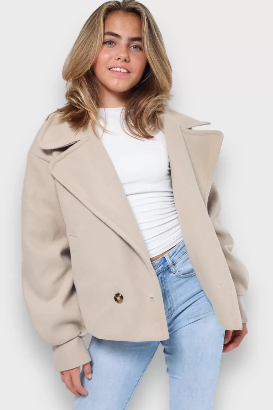 Cheap Meet Me There Fall Coat Beige