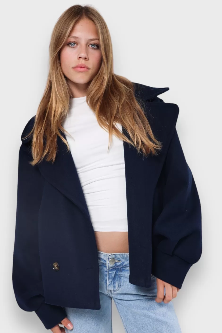 Best Sale Meet Me There Fall Coat Navy