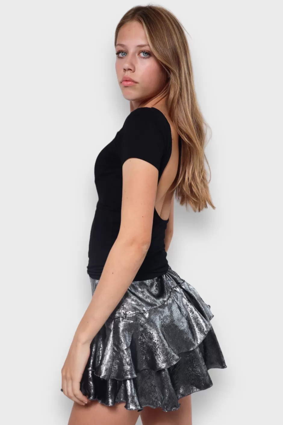 Best Meet Me There Glammer Skirt Silver