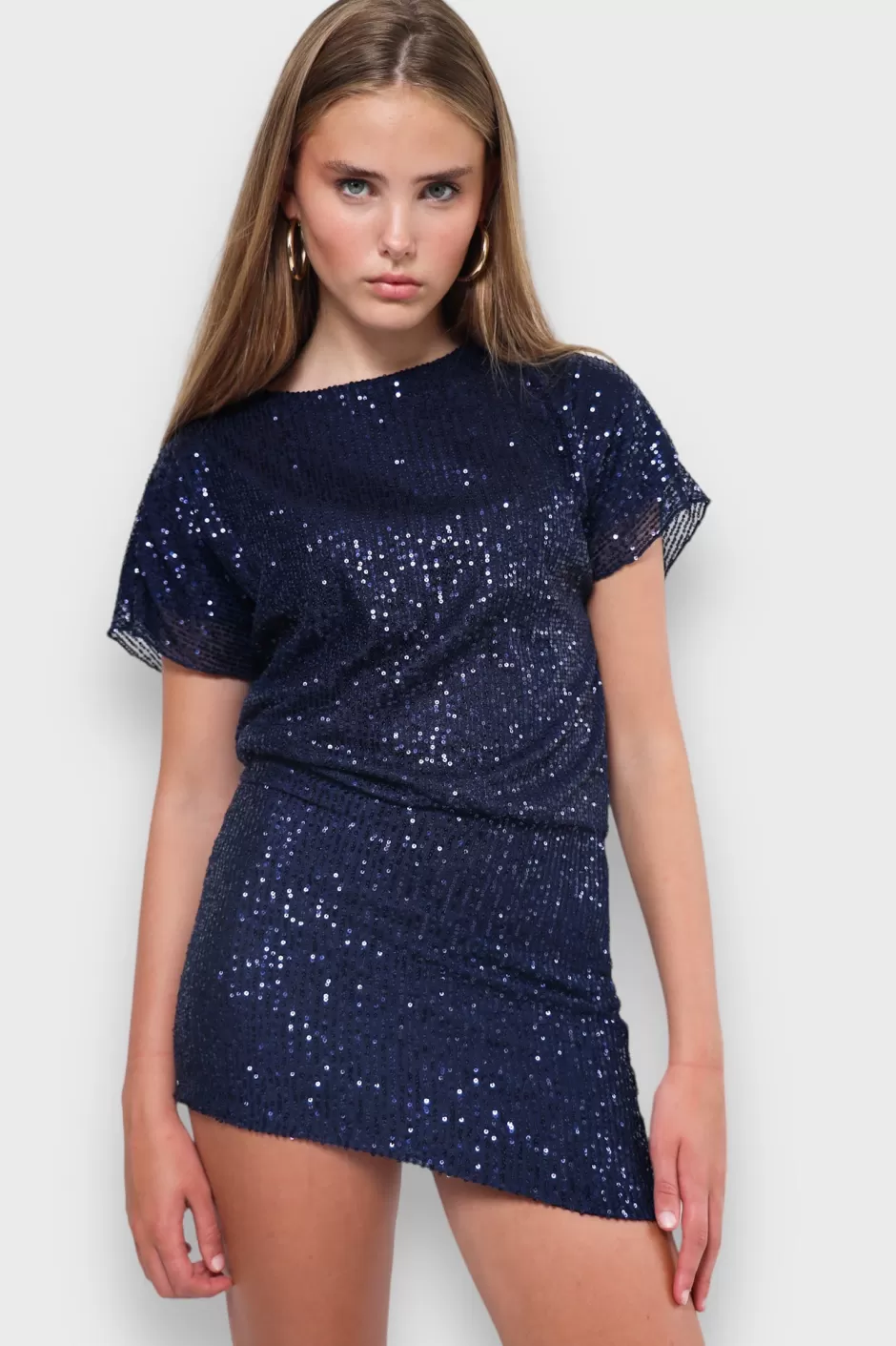 Clearance Meet Me There Glamor Dress Navy