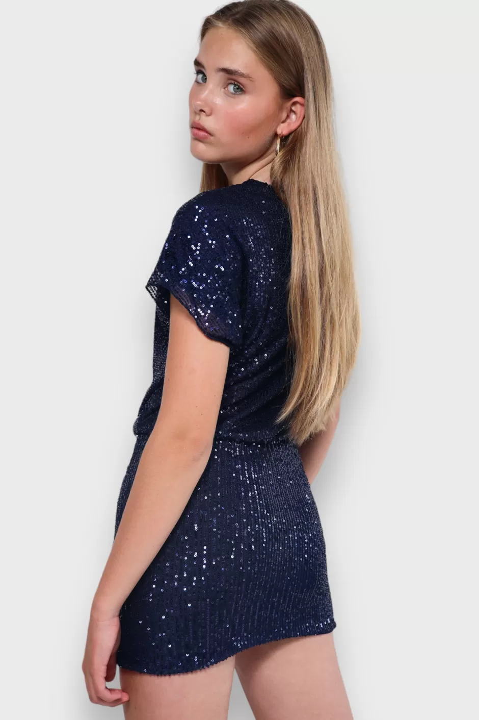 Clearance Meet Me There Glamor Dress Navy