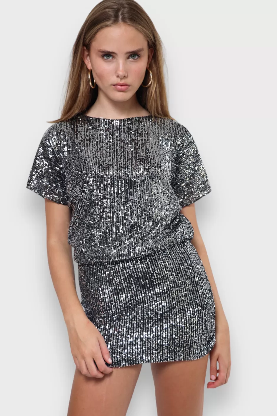 Hot Meet Me There Glamor Dress Silver