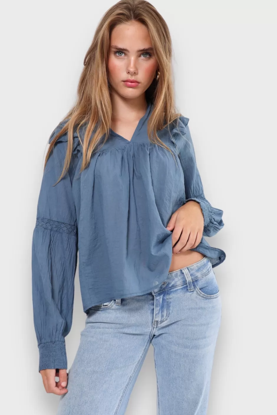 Online Meet Me There Glory Blouse Blue