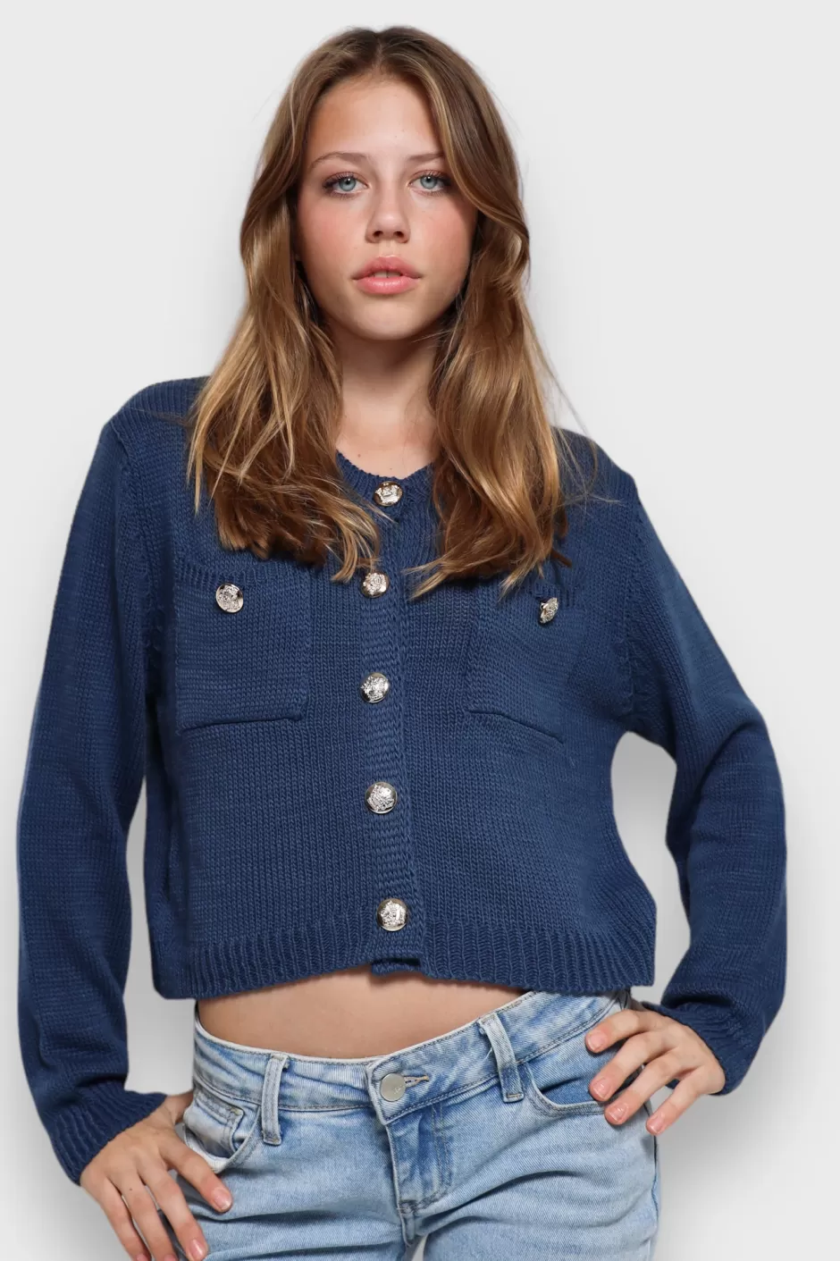 Cheap Meet Me There Grace Cardigan Navy