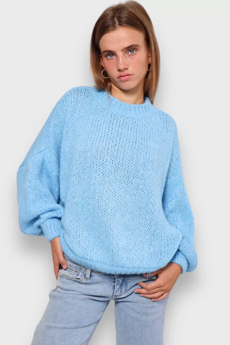 Clearance Meet Me There Keep Me Warm Sweater Blue