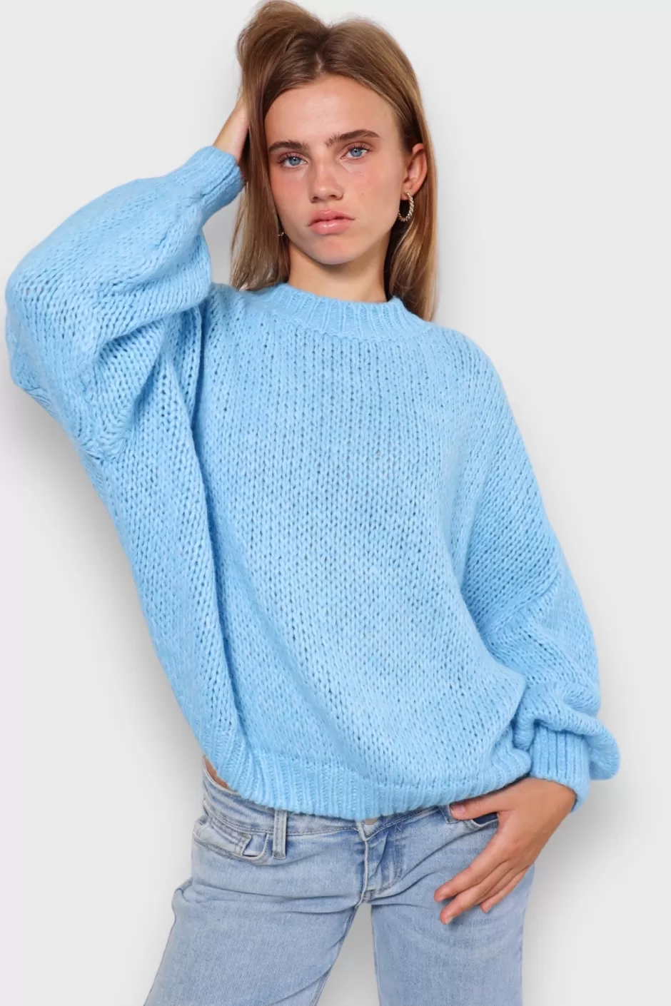 Clearance Meet Me There Keep Me Warm Sweater Blue