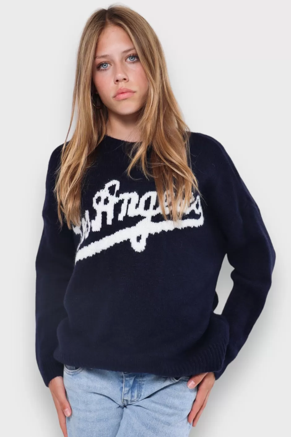 Online Meet Me There La Sweater Navy