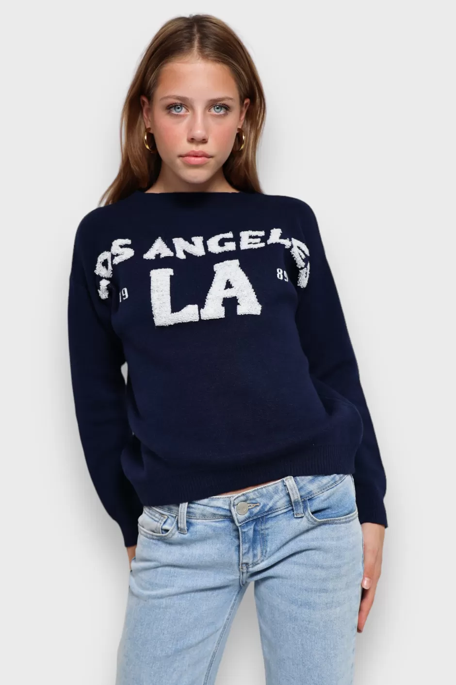 Sale Meet Me There Los Angeles Sweater Navy