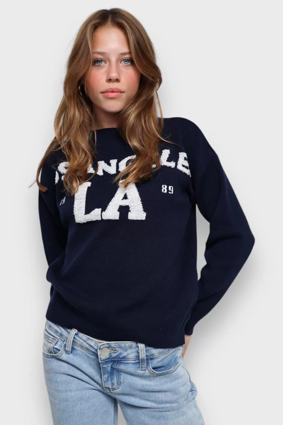 Sale Meet Me There Los Angeles Sweater Navy