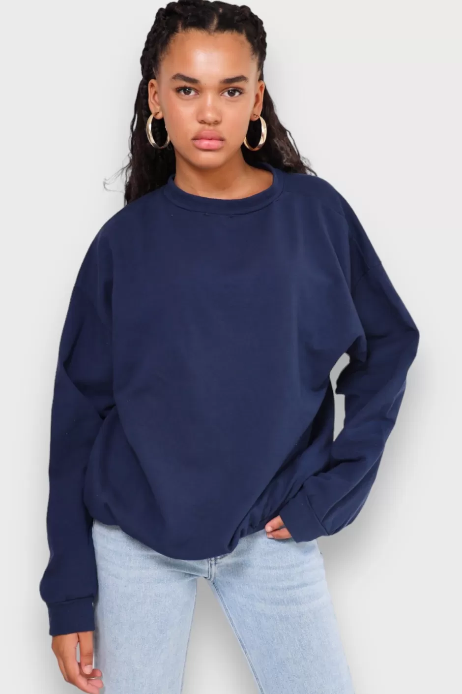 Shop Meet Me There Lounge Sweater Navy