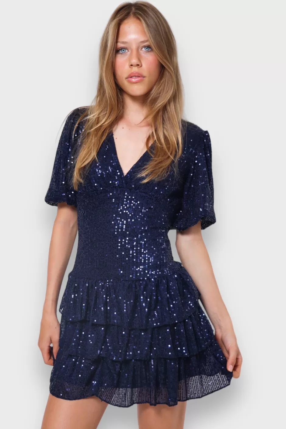 New Meet Me There Miami Glitter Dress Navy