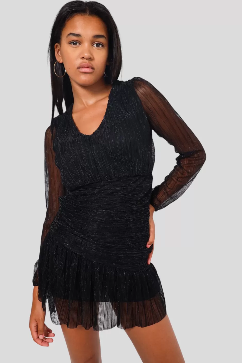 Hot Meet Me There Night Fever Dress Dark Black