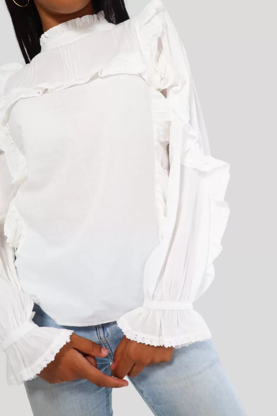 Sale Meet Me There Olivia Blouse White