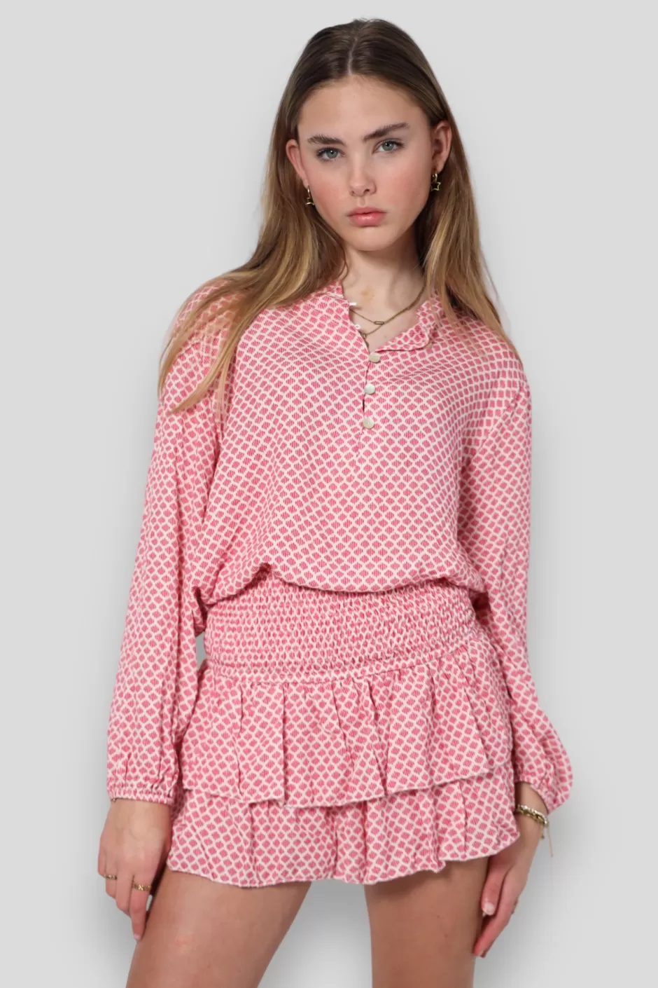 Discount Meet Me There Paris Blouse Pink