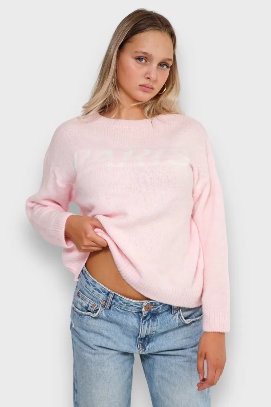 Cheap Meet Me There Paris Sweater Pink