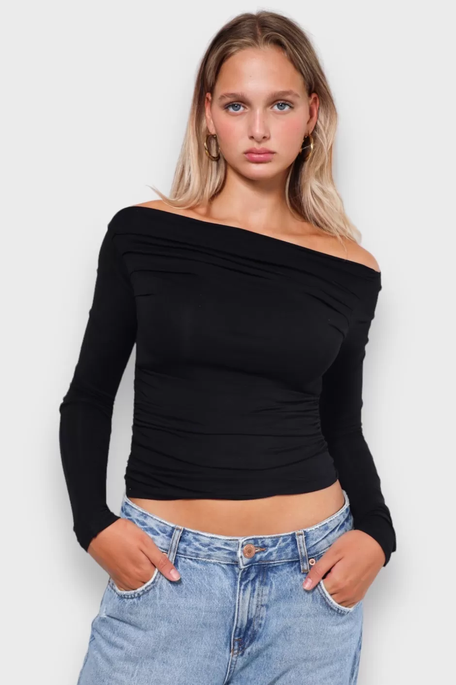 Flash Sale Meet Me There Rose Top Black