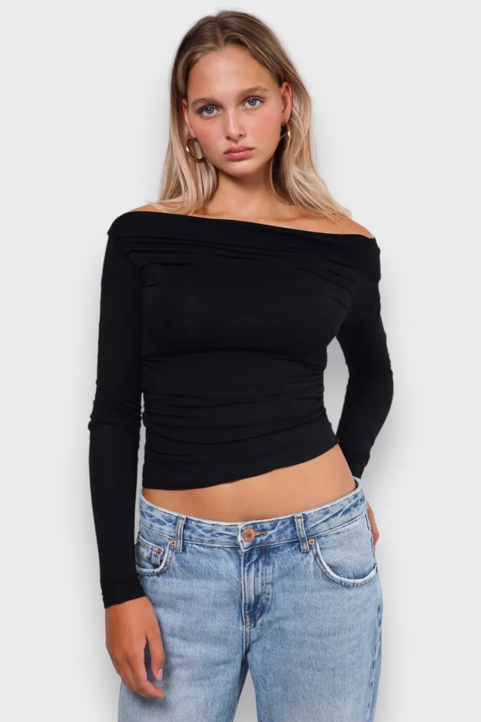 Flash Sale Meet Me There Rose Top Black