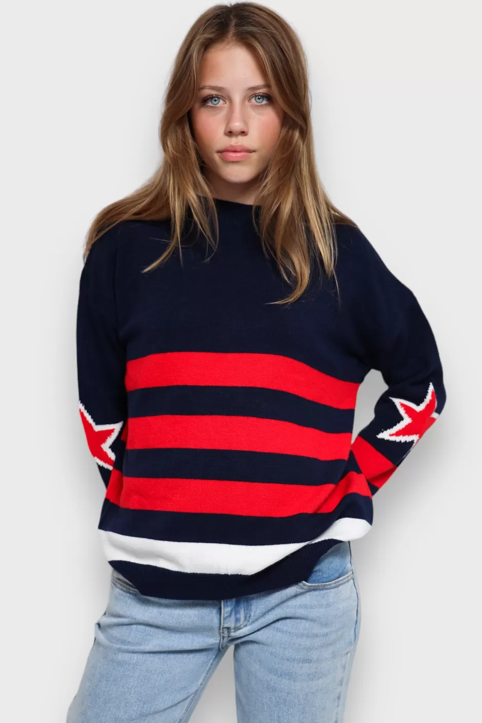 Cheap Meet Me There Stargaze Sweater Navy