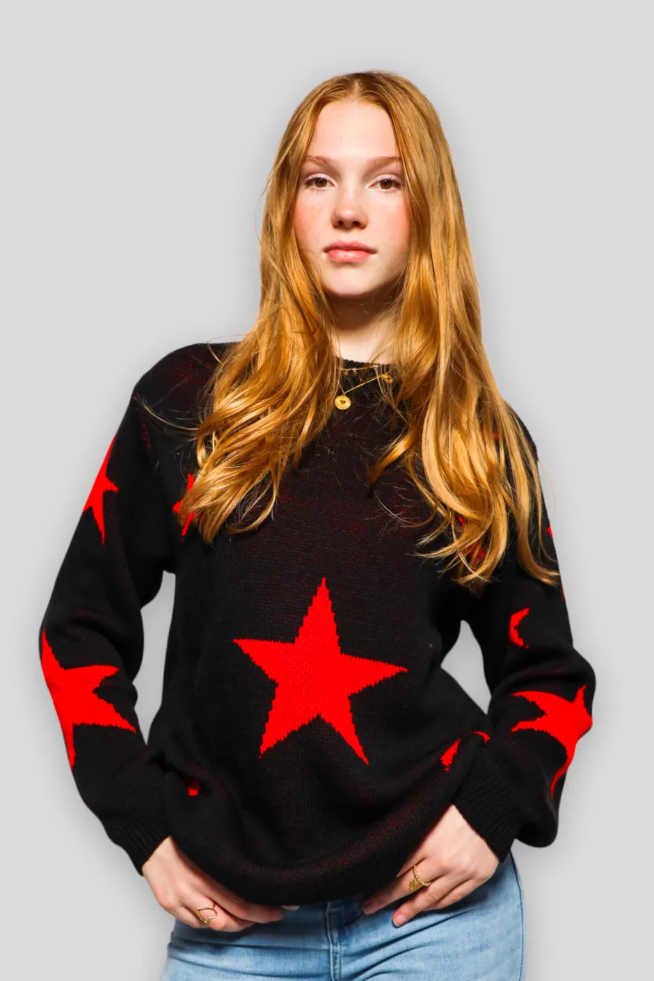 Best Meet Me There Starry Sweater Red