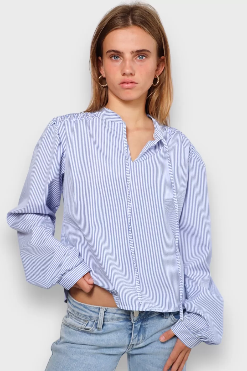 New Meet Me There Striped Blouse