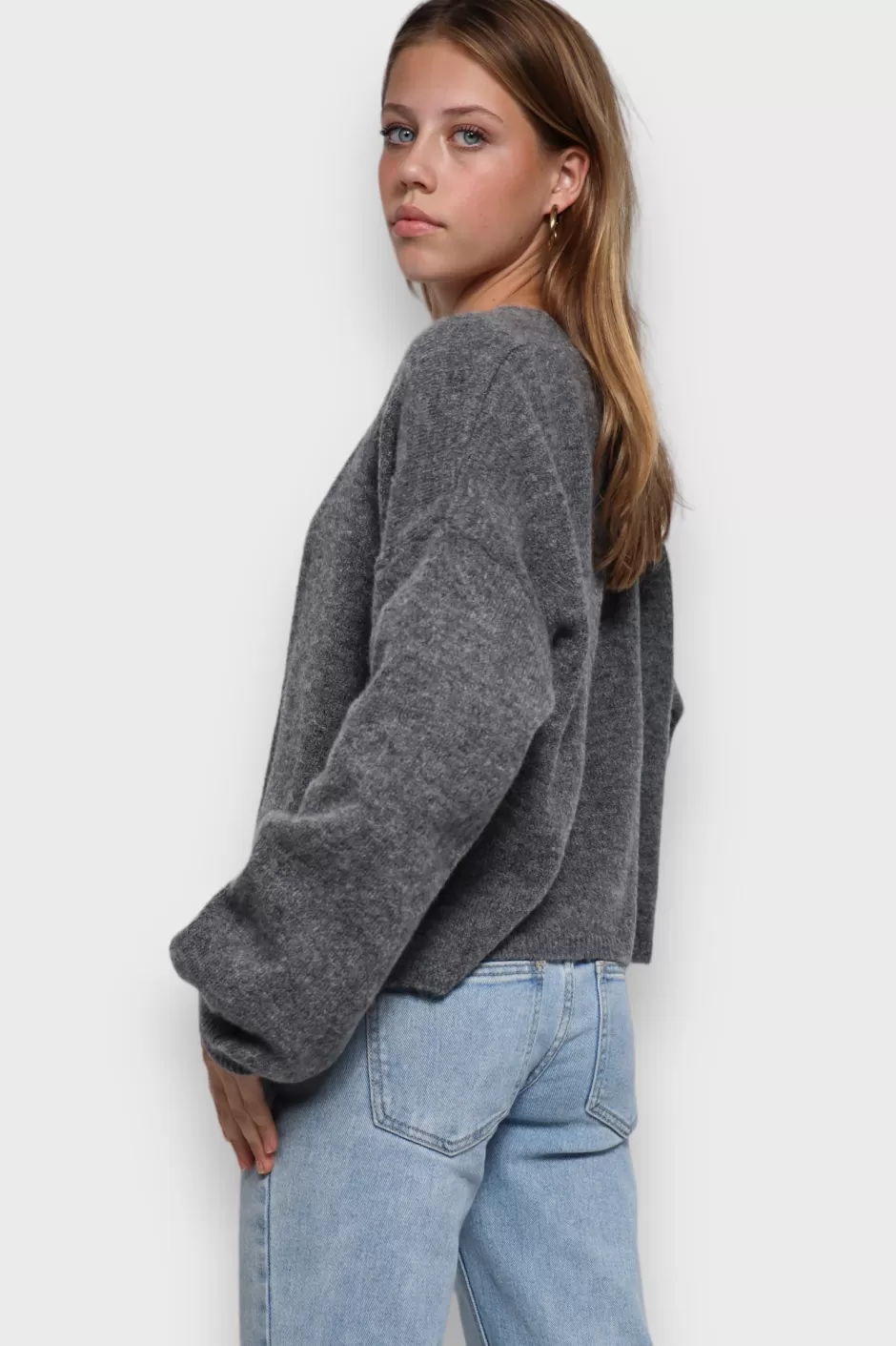 Online Meet Me There Willow Cardigan Grey